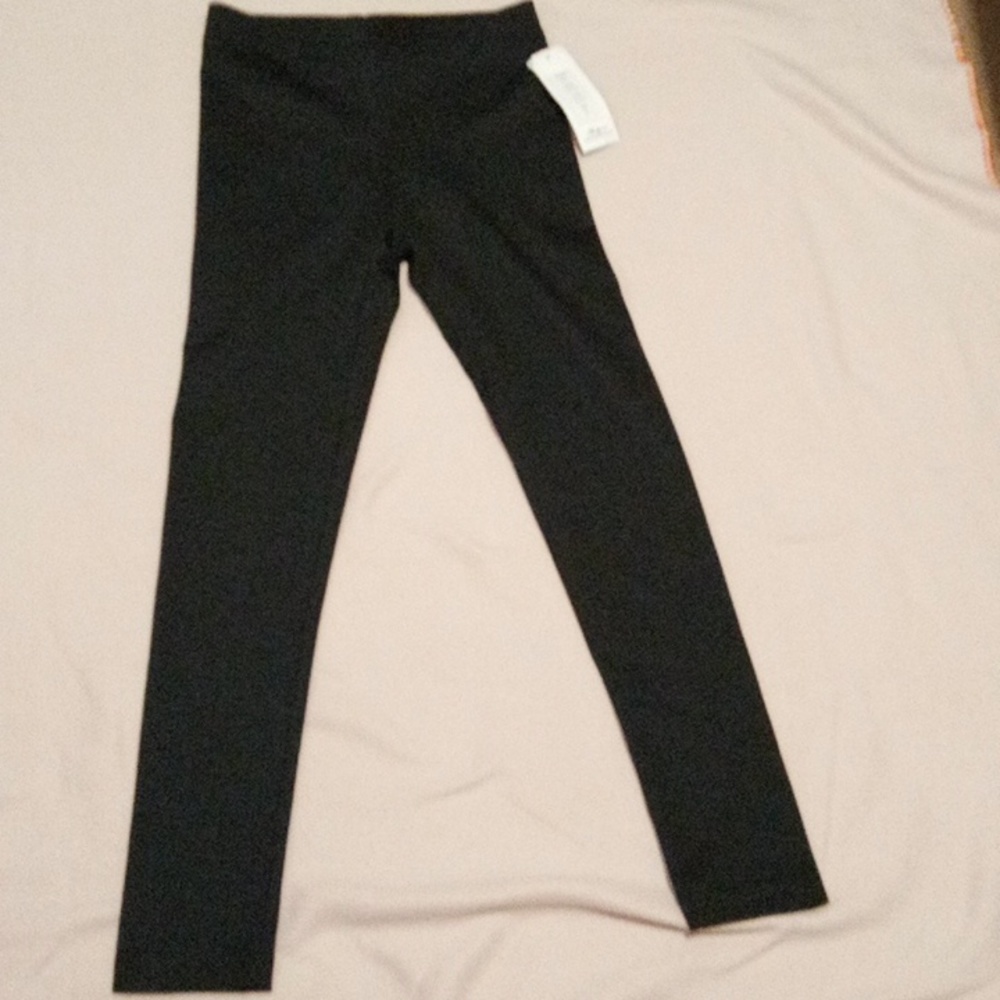 NWT SZ XS WOMEN'S MODE DE VIE BLACK LEGGINGS